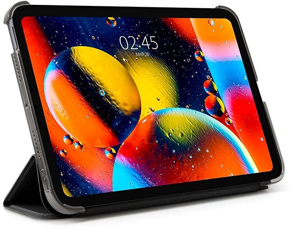 Puzdro na tablet Spigen Liquid Air Folio Black iPad mini 6 2021 Lifestyle
