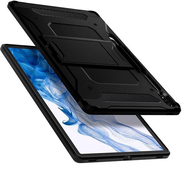 Tablet-Hülle Spigen Tough Armor Pro Black Samsung Galaxy Tab S8+/S7+ Lifestyle