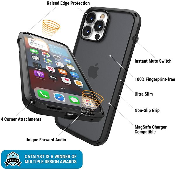 Telefon tok Catalyst Influence iPhone 13 Pro Max fekete tok ...