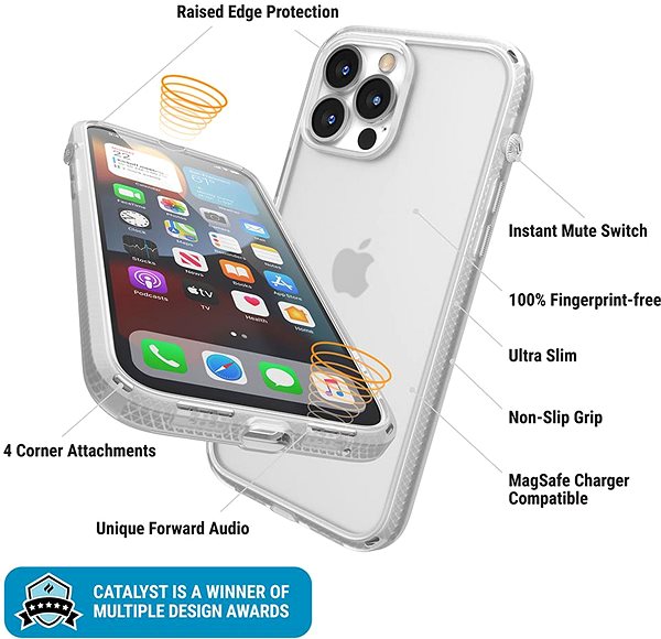 Telefon tok Catalyst Influence iPhone 13 Pro Max átlátszó tok ...