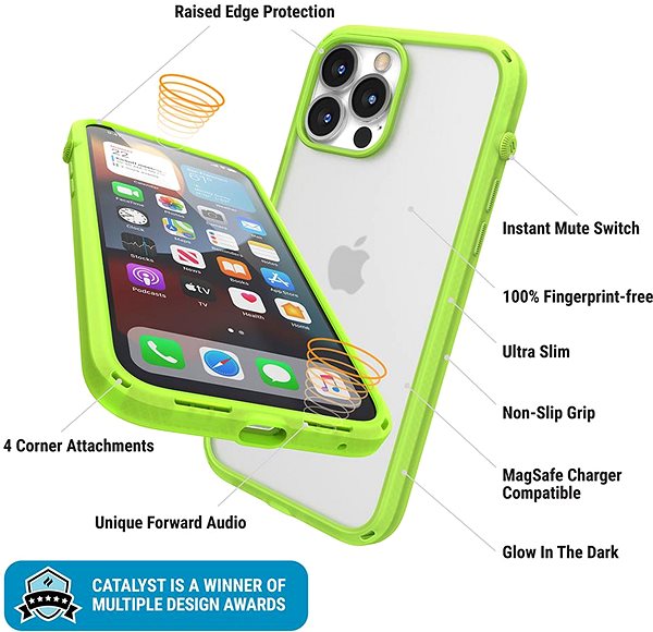 Kryt na mobil Catalyst Influence Case Glow In The Dark iPhone 13 Pro Max ...