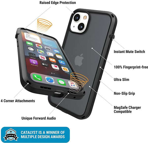 Kryt na mobil Catalyst Influence Case Black iPhone 13 ...