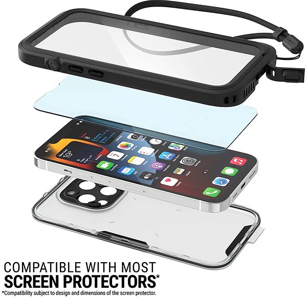 Mobiltelefon tok Catalyst Total Protection iPhone 13 Pro Max fekete ütésálló tok ...