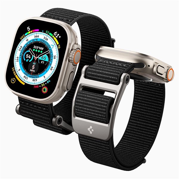 Remienok na hodinky Spigen DuraPro Flex Black Apple Watch Ultra 2/1 49 mm 9/8/7 45 mm SE/6/5/4 44 mm 3/2/1 42 mm ...