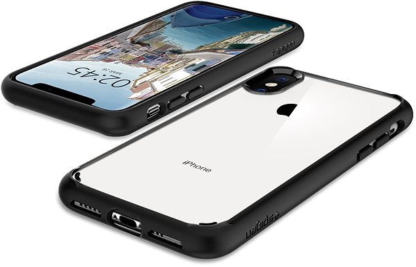 Telefon tok Spigen Ultra Hybrid Matte Black iPhone XS/X tok ...
