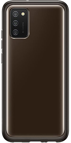 Telefon tok Samsung Galaxy A02s félig átlátszó fekete tok ...