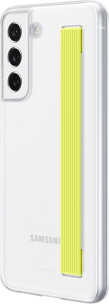 Handyhülle Samsung Galaxy S21 FE 5G Halbtransparentes Backcover mit Schlaufe weiß ...