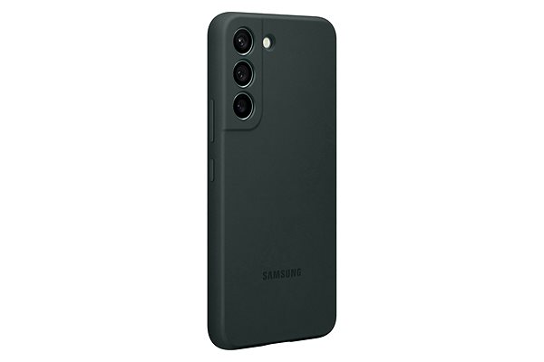 Telefon tok Samsung Galaxy S22 5G sötétzöld szilikon tok ...