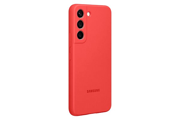 Telefon tok Samsung Galaxy S22 5G korallpiros szilikon tok ...