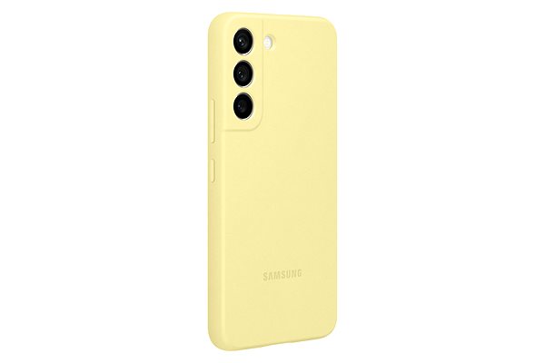 Telefon tok Samsung Galaxy S22 5G sárga szilikon tok ...