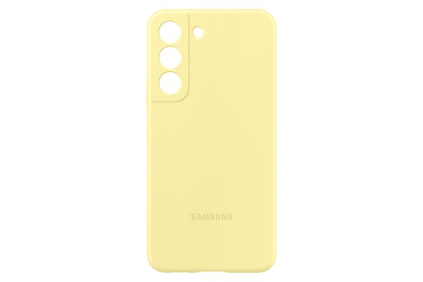 Telefon tok Samsung Galaxy S22 5G sárga szilikon tok ...
