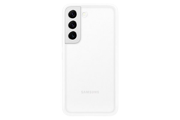 Kryt na mobil Samsung Galaxy S22 5G Ochranný kryt Frame biely.