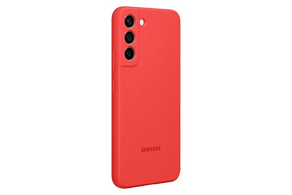 Telefon tok Samsung Galaxy S22+ 5G korallpiros szilikon tok ...