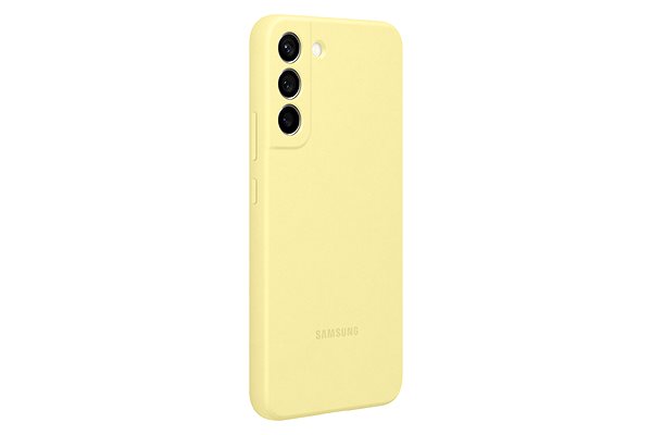 Telefon tok Samsung Galaxy S22+ 5G sárga szilikon tok ...