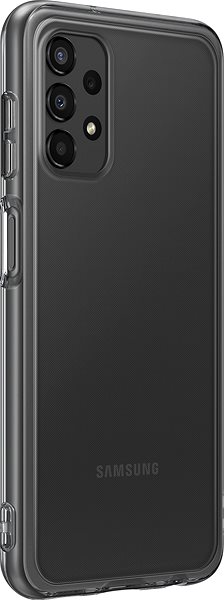 Telefon tok Samsung Galaxy A13 Félig átlátszó hátlap tok fekete ...