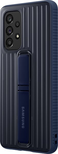 Handyhülle Samsung Galaxy A53 5G Tempered Back Cover mit Ständer - marineblau ...