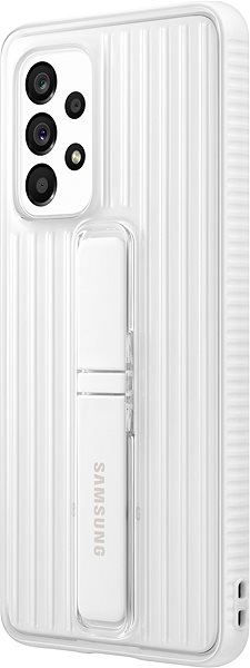 Kryt na mobil Samsung Galaxy A53 5G Tvrdený ochranný zadný kryt so stojanom biely ...