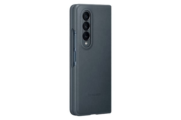 Telefon tok Samsung Galaxy Z Fold4 Bőr hátlap tok - szürkészöld ...