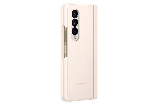 Handyhülle Samsung Galaxy Z Fold4 Schutzhülle mit Ständer beige ...
