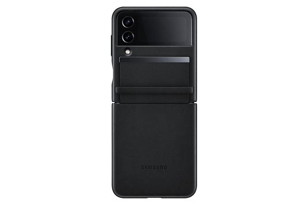 Telefon tok Samsung Galaxy Z Flip4 Flap Bőr hátlap tok - fekete ...
