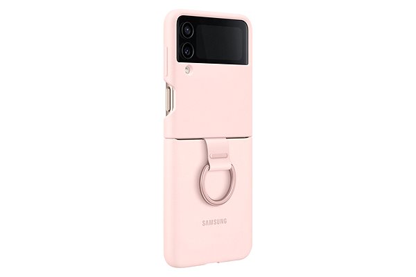 Handyhülle Samsung Galaxy Z Flip4 Silikonhülle mit Fingerhalter rosa ...