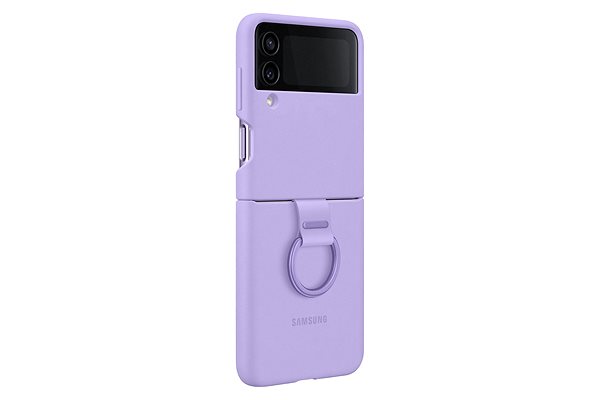 Handyhülle Samsung Galaxy Z Flip4 Silikonhülle mit Fingerhalter lila ...
