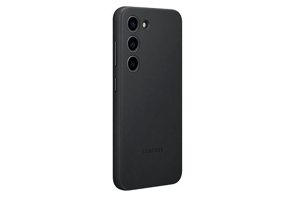 Telefon tok Samsung Galaxy S23 Bőr hátlap fekete ...