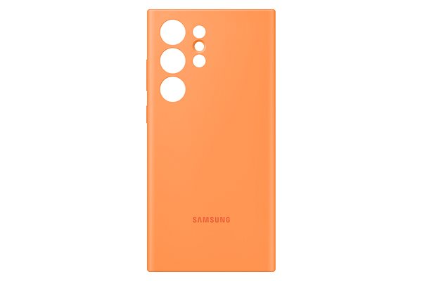 Telefon tok Samsung Galaxy S23 Ultra szilikon hátlap Orange ...