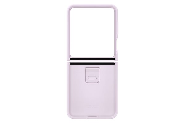 Kryt na mobil Samsung Galaxy Z Flip5 Silikónový kryt s držiakom na prst fialový.