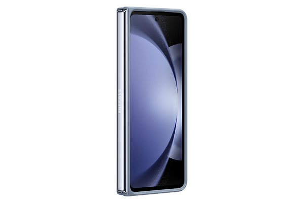 Kryt na mobil Samsung Galaxy Z Fold5 Zadný kryt z eko kože modrý.