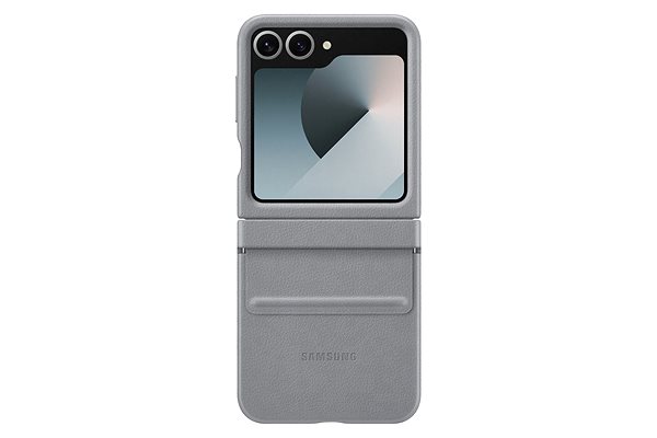 Handyhülle Samsung Galaxy Z Flip6 Schutzhülle aus veganem Leder Gray ...