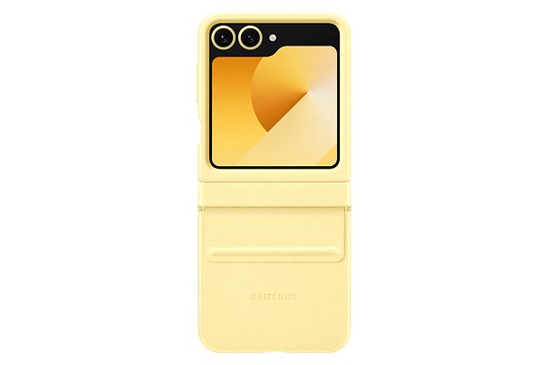 Handyhülle Samsung Galaxy Z Flip6 Schutzhülle aus veganem Leder Yellow ...