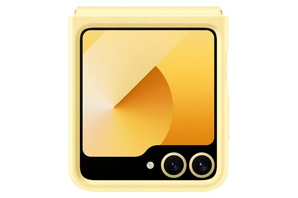 Handyhülle Samsung Galaxy Z Flip6 Schutzhülle aus veganem Leder Yellow ...