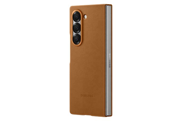 Handyhülle Samsung Galaxy Z Fold6 Schutzhülle aus veganem Leder Brown ...