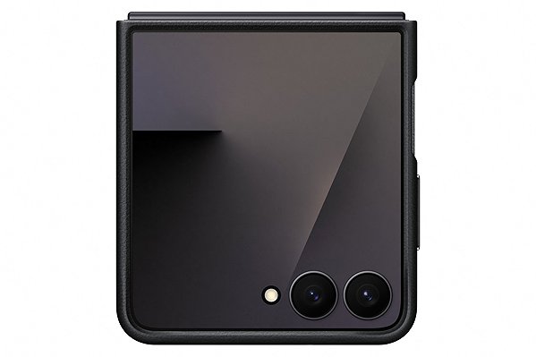 Handyhülle Samsung Galaxy Z Flip7 Schutzhülle aus veganem Leder Black ...