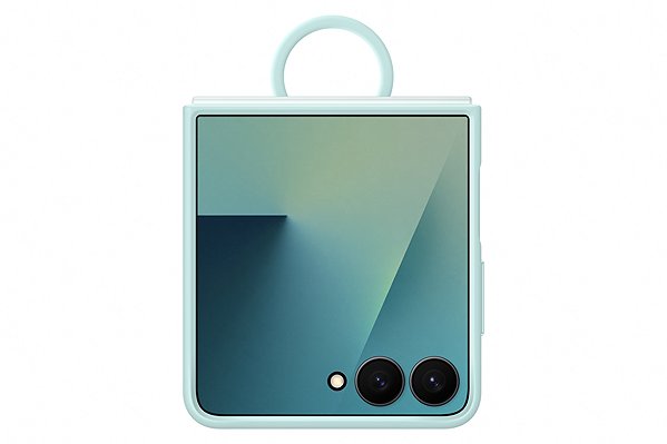Handyhülle Samsung Galaxy Z Flip7 Silikonhülle mit Fingerhalter Mint ...
