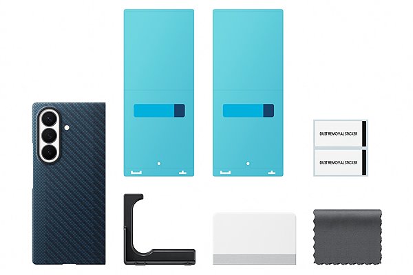 Handyhülle Samsung Galaxy Z Fold8 Ultra Carbon Hülle mit Magnet Blue Packungsinhalt