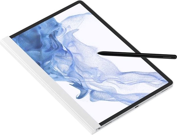Tablet tok Samsung Galaxy Tab S8+ Note View fehér átlátszó tok Lifestyle