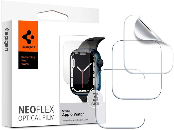 Ochranná fólie Spigen Film Neo Flex 3 Pack 8/7 (45mm)/SE 2022/6/SE/5/4 (44mm) ...