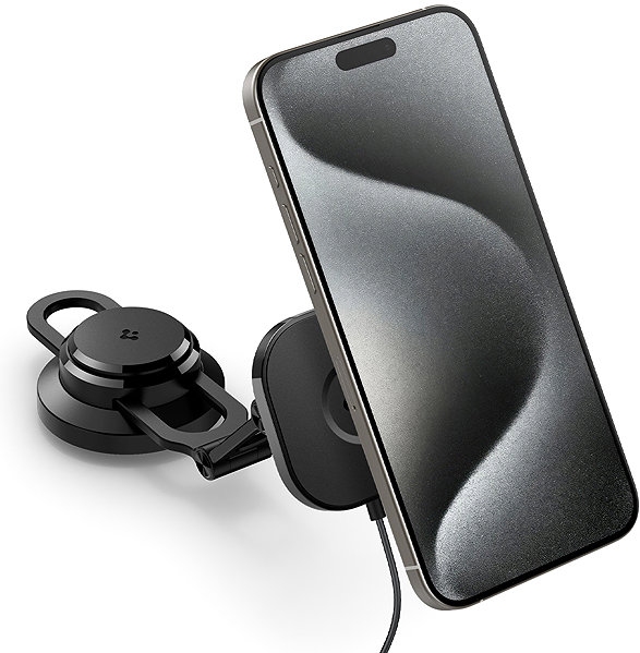 Phone holder Spigen Tesla OneTap Pro 3 Wireless Car Charger Screen Mount ...