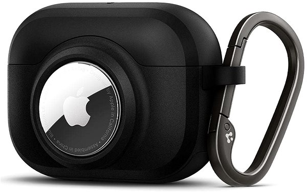 Fülhallgató tok Spigen Tag Armor Duo Black Apple AirPods Pro Oldalnézet