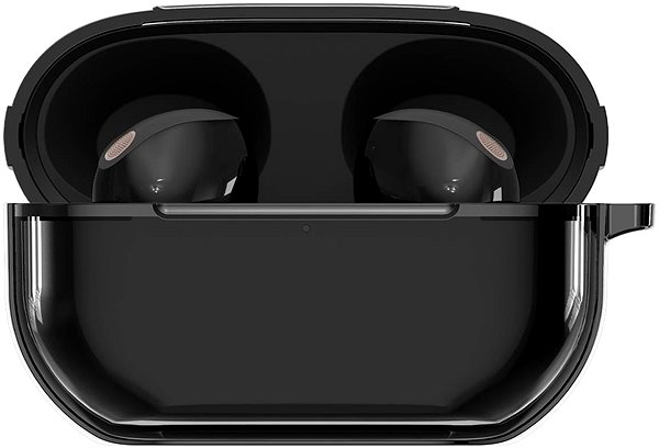 Fülhallgató tok Spigen Ultra Hybrid jet Black Sony WF1000XM5 tok ...