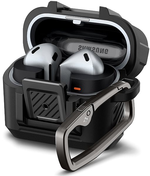 Headphone Case Spigen Lock Fit Matte Black Samsung Galaxy Buds 3 Pro/3 ...