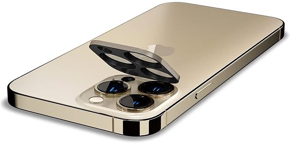 Objektiv-Schutzglas Spigen tR Optik 2er-Set Gold iPhone 13 Pro/13 Pro Max Mermale/Technologie
