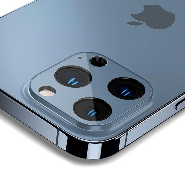 Üvegfólia Spigen tR Optik 2 Pack Sierra Blue iPhone 13 Pro/13 Pro Max Képernyő