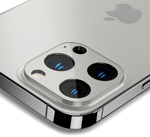 Üvegfólia Spigen tR Optik 2 Pack Silver iPhone 13 Pro/13 Pro Max Képernyő