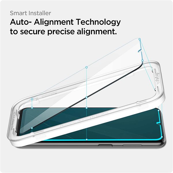 Üvegfólia Spigen AlignMaster Glas.tR 2 Pack Samsung Galaxy A13 üvegfólia Jellemzők/technológia