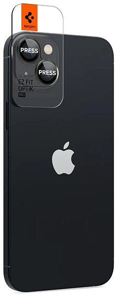 Ochranné sklo na objektív Spigen tR EZ Fit Optik Pro 2 Pack Black iPhone 14/iPhone 14 Plus/15/15 Plus ...