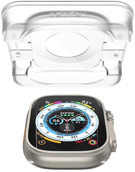 Üvegfólia Spigen Glass EZ Fit 2 Pack Apple Watch Ultra üvegfólia - 49mm ...