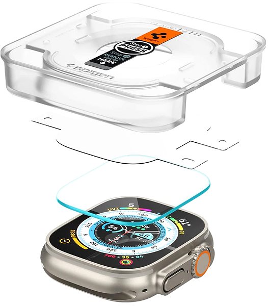 Üvegfólia Spigen Glass EZ Fit 2 Pack Apple Watch Ultra üvegfólia - 49mm ...